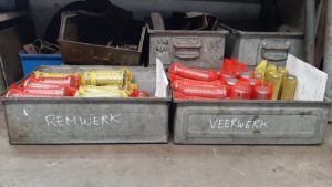 Pennen rem en veerwerk
